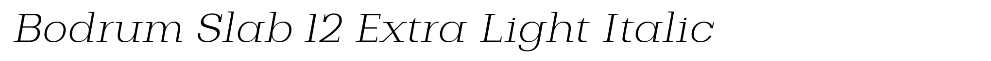 Bodrum Slab 12 Extra Light Italic image